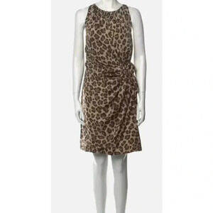 Moschino Cheap and Chic Designer Leopard Print Old Money Sleeveless Dress Size 6